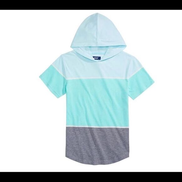 💥Boys Univibe Blocked hooded T -shirt short sleeve multiple - Picture 1 of 9